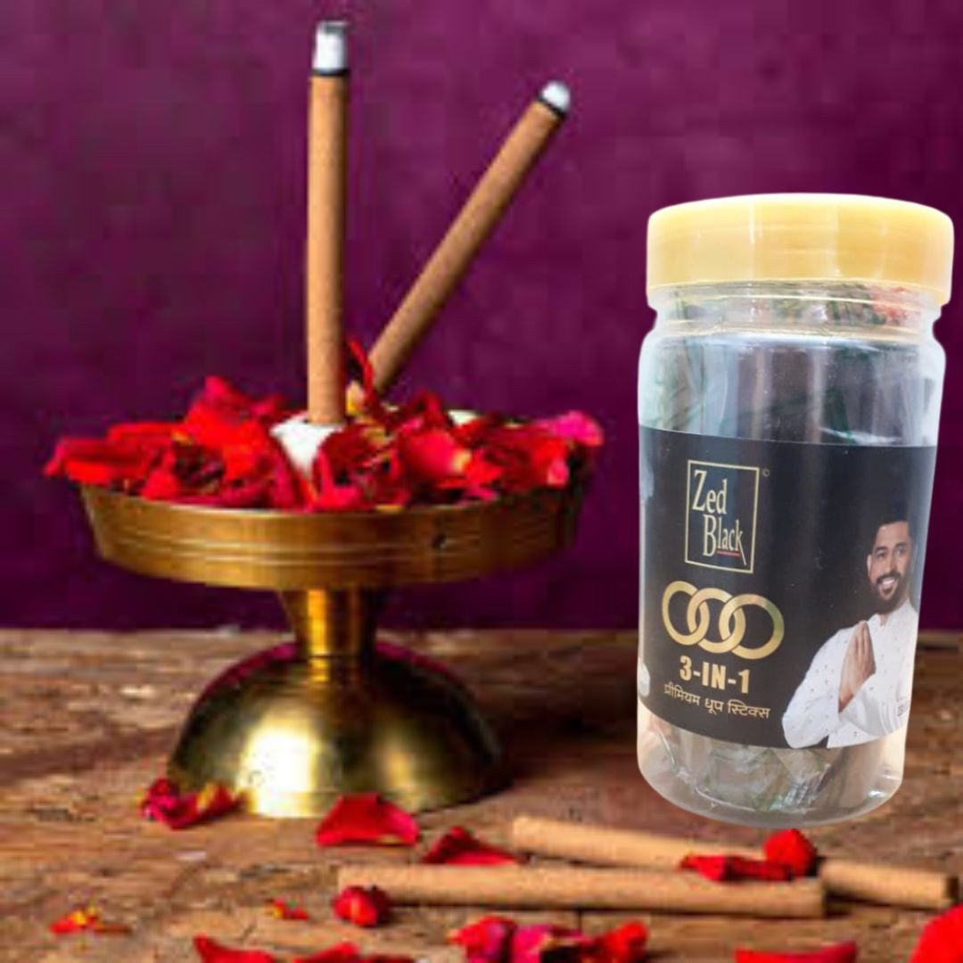 Zed Black 3 in 1 Premium Dhoop Stick/ज़ेड ब्लैक 3 इन 1 प्रीमियम धूप स्टिक