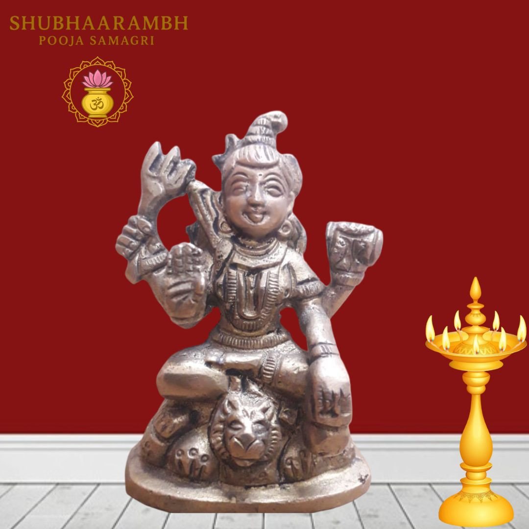 Lord Shiva Brass Idol(Antique Polish/भगवान शिव पीतल की मूर्ति (एंटीक पॉलिश)