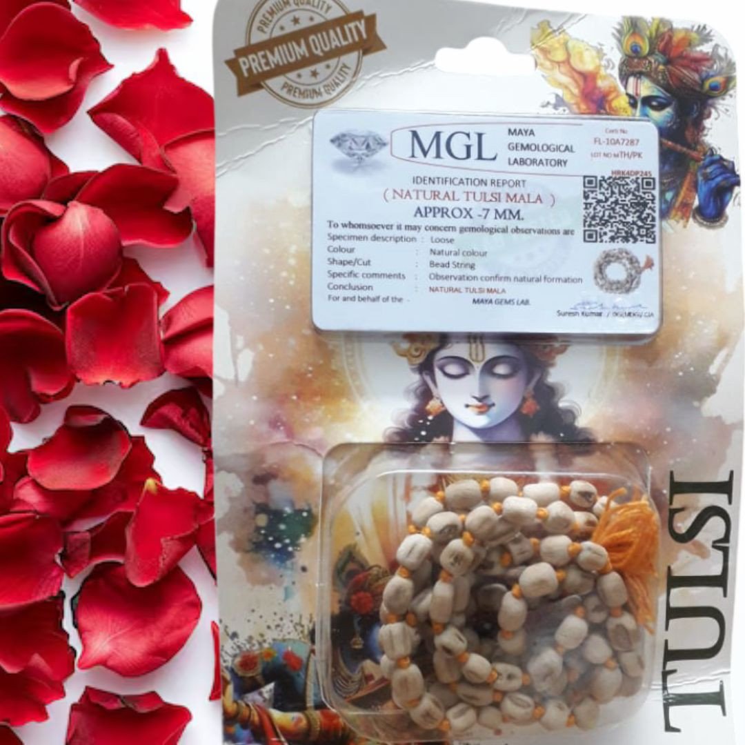 Certified Tulsi Japa Mala (7 mm)/प्रमाणित तुलसी जप माला (7 मिमी)
