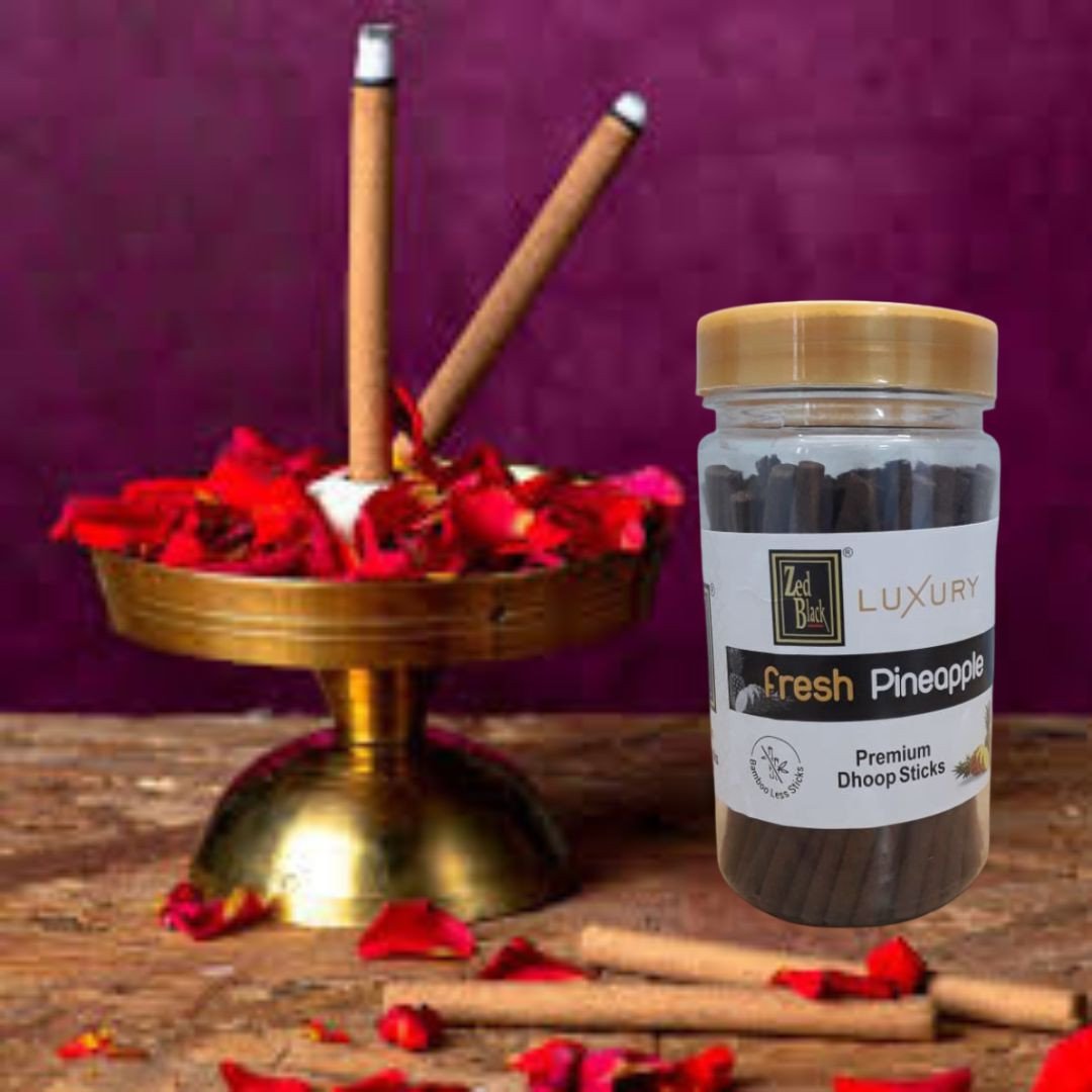 zed black fresh pineapple dhoop sticks/ज़ेड ब्लैक फ्रेश पाइनएप्पल धूप स्टिक्स